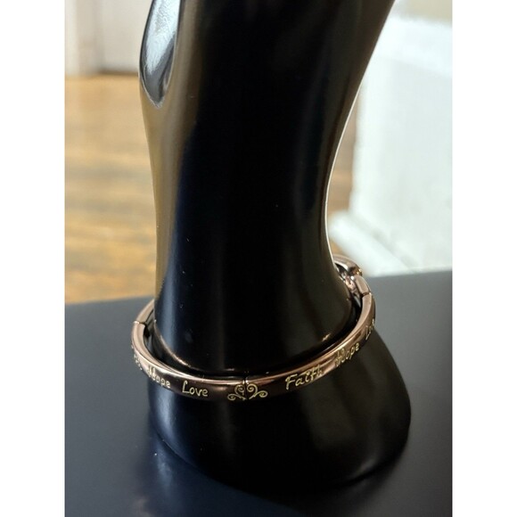 Copper Color Bracelet Faith Hope Love Religious 8” - Picture 6 of 8